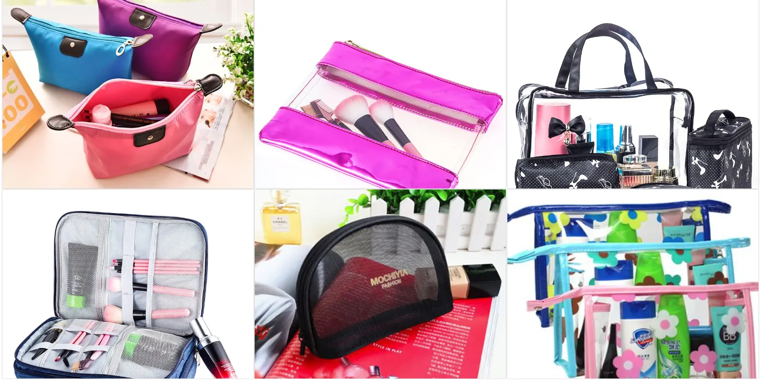 Custom cosmetic bag styles and construction examples