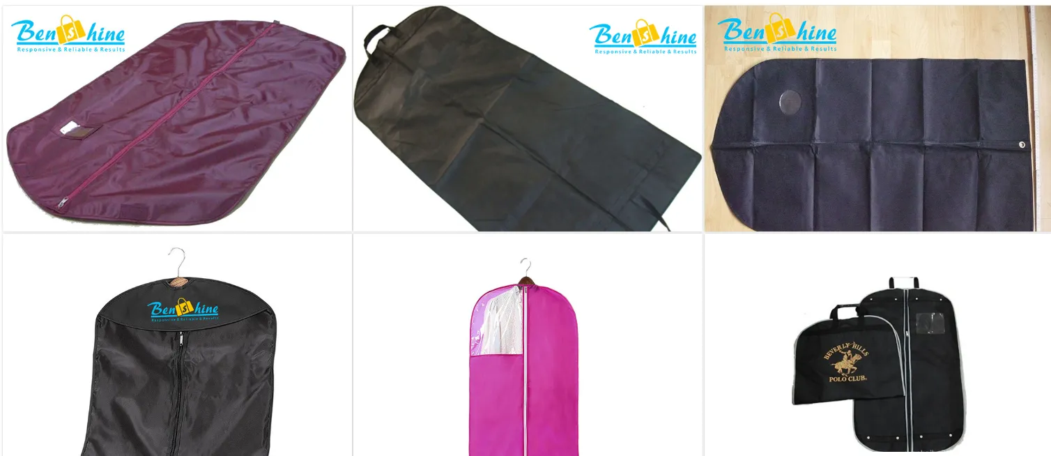 Custom garment bag product examples