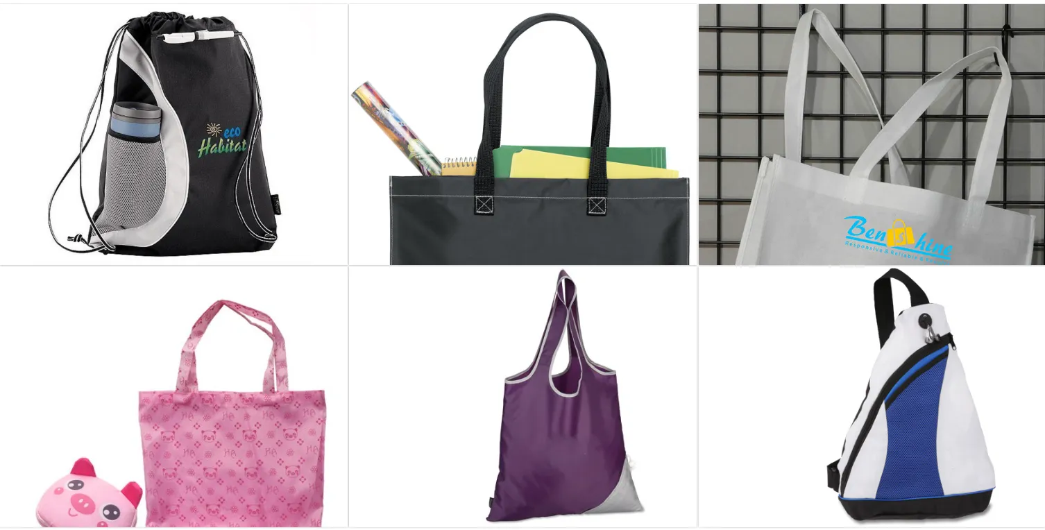 Custom promotional bag product examples