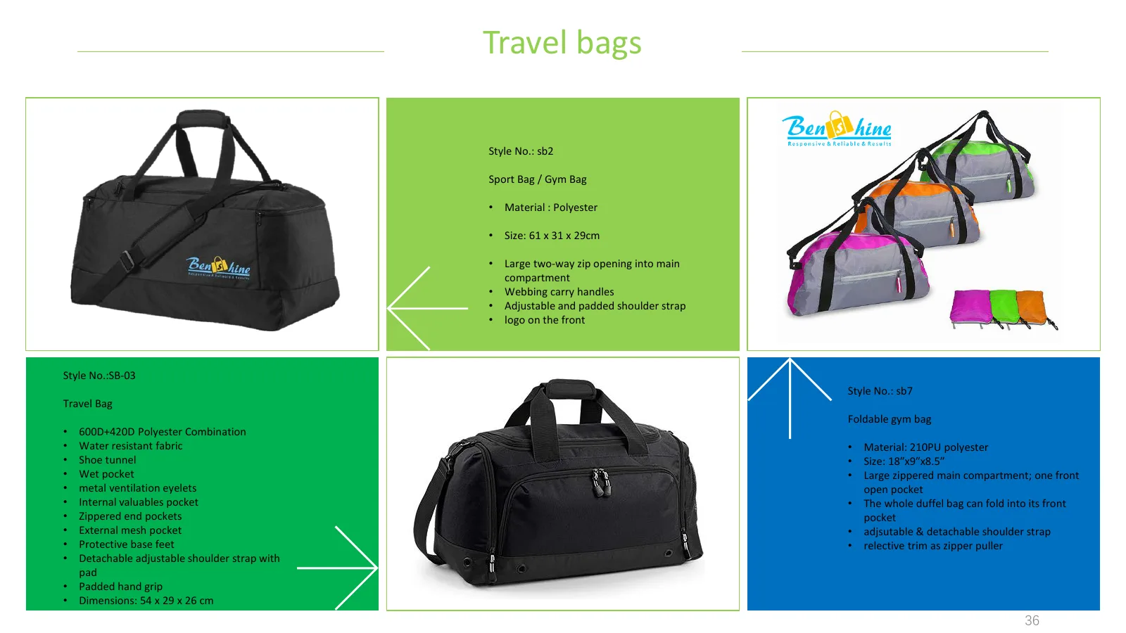 benshine bag catalogue - page 36 of 39