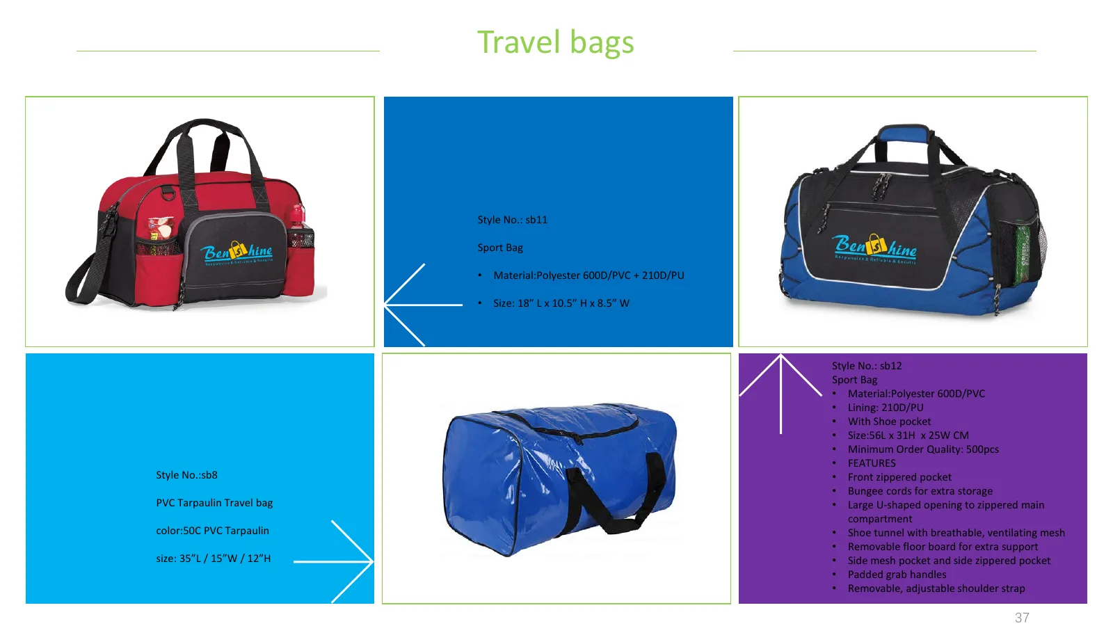 benshine bag catalogue - page 37 of 39