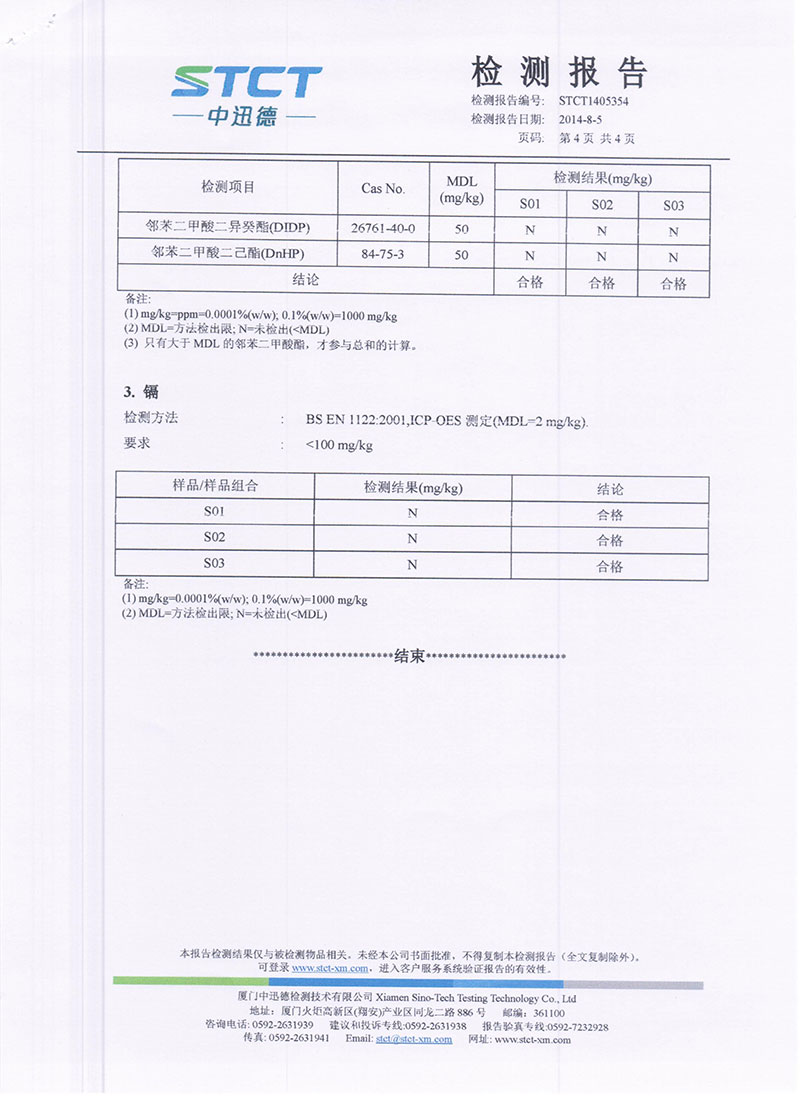 Aluminum foil and foam material test report page 2