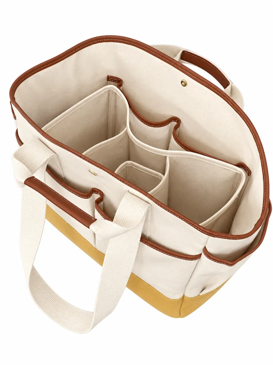 Multi-Pocket Canvas Tote Bag BSS-TT-005 product view — view 2