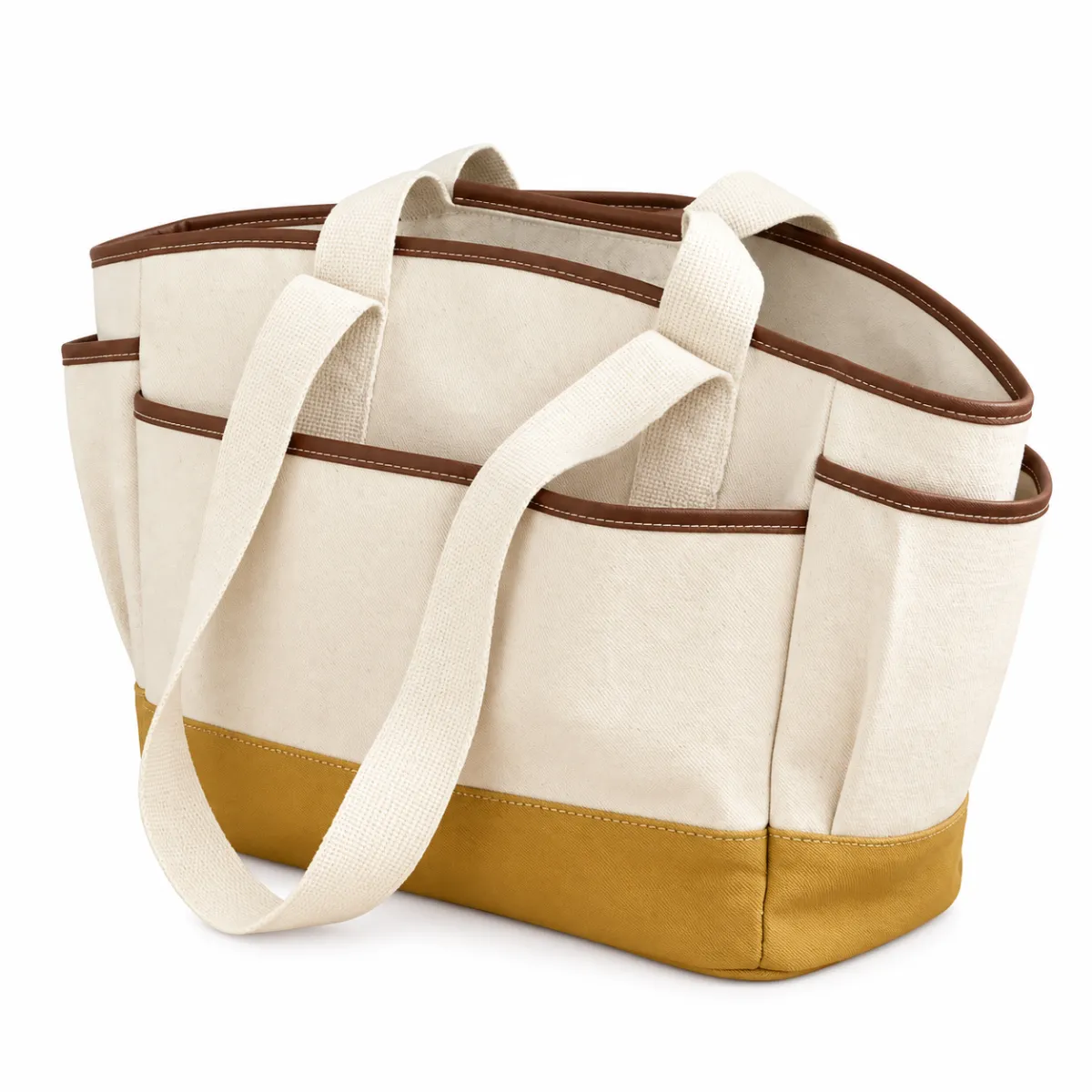Multi-Pocket Canvas Tote Bag BSS-TT-005 product view — view 5