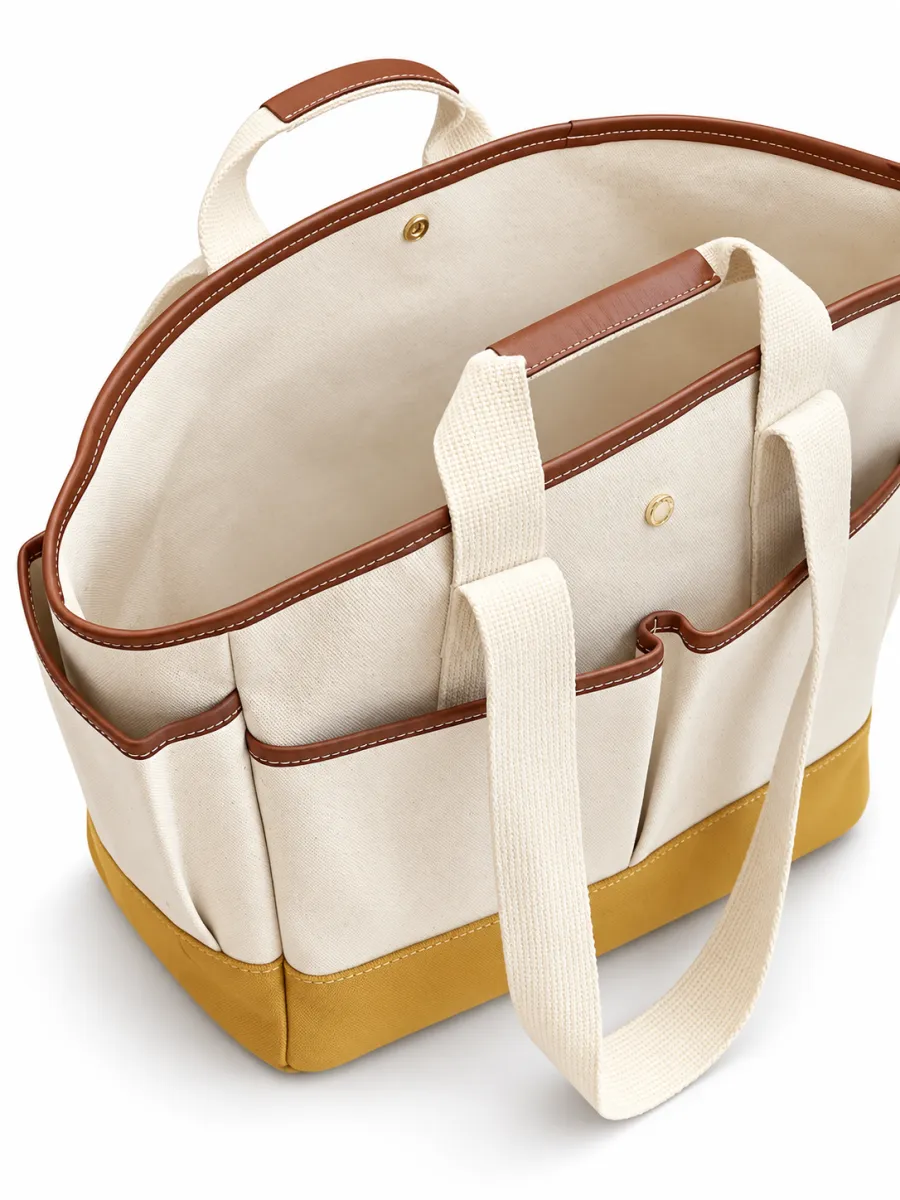Multi-Pocket Canvas Tote Bag BSS-TT-005 product view — view 6