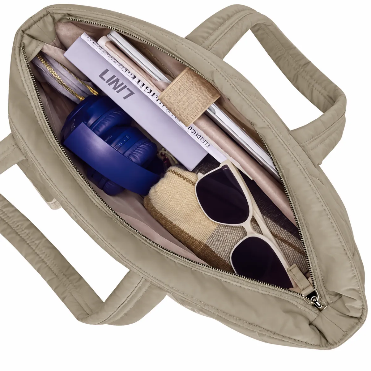 Quilted Multi-Pocket Travel Tote Bag BSS-TT-009 product view — view 3