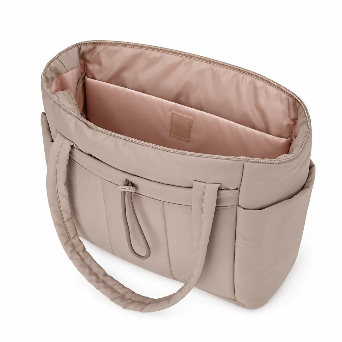 Nylon Tote Bag with Laptop Sleeve and Organizer Pockets BSS-TT-014 product view — view 3