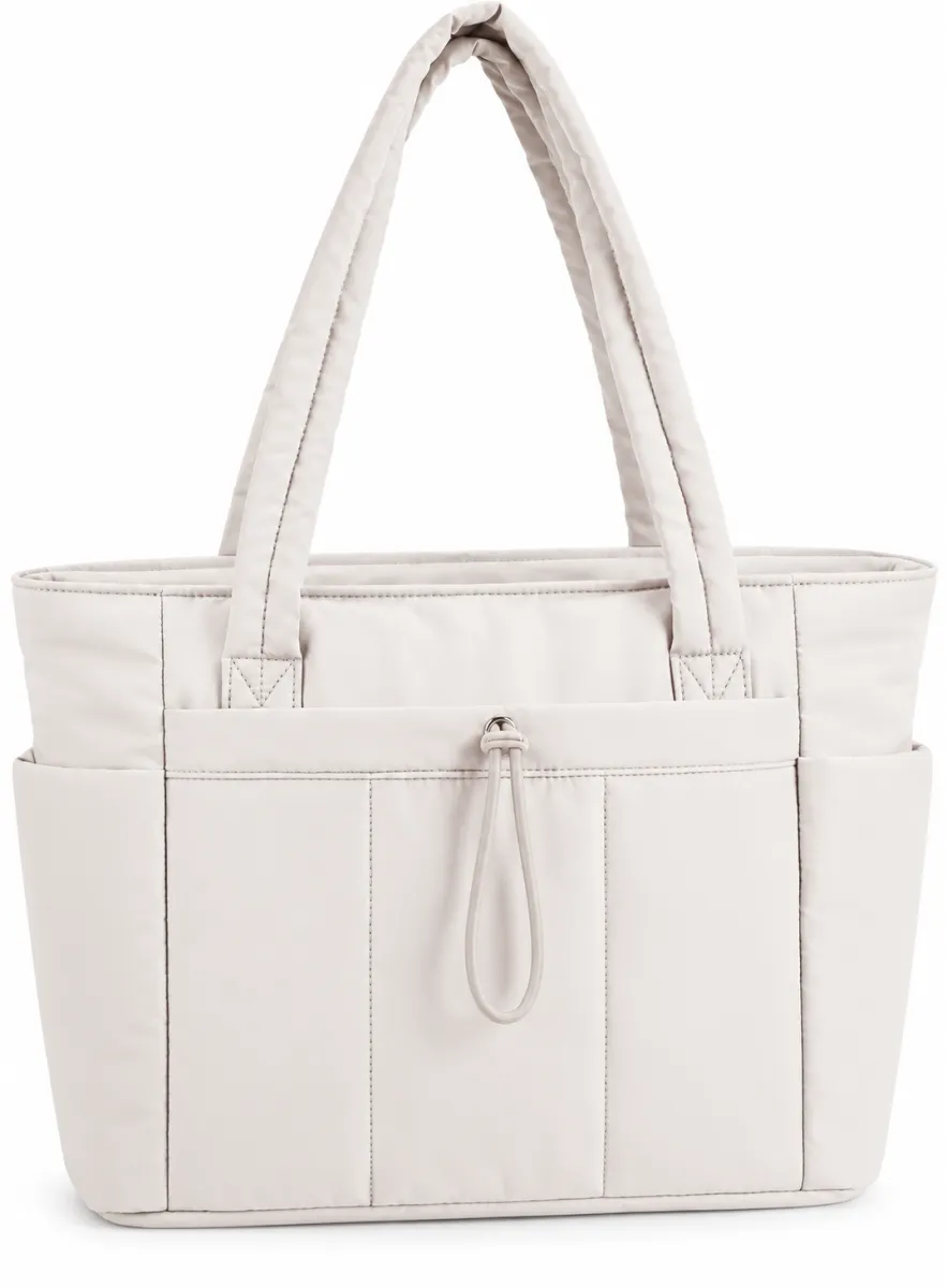 Nylon Tote Bag with Laptop Sleeve and Organizer Pockets BSS-TT-014 product view — view 5