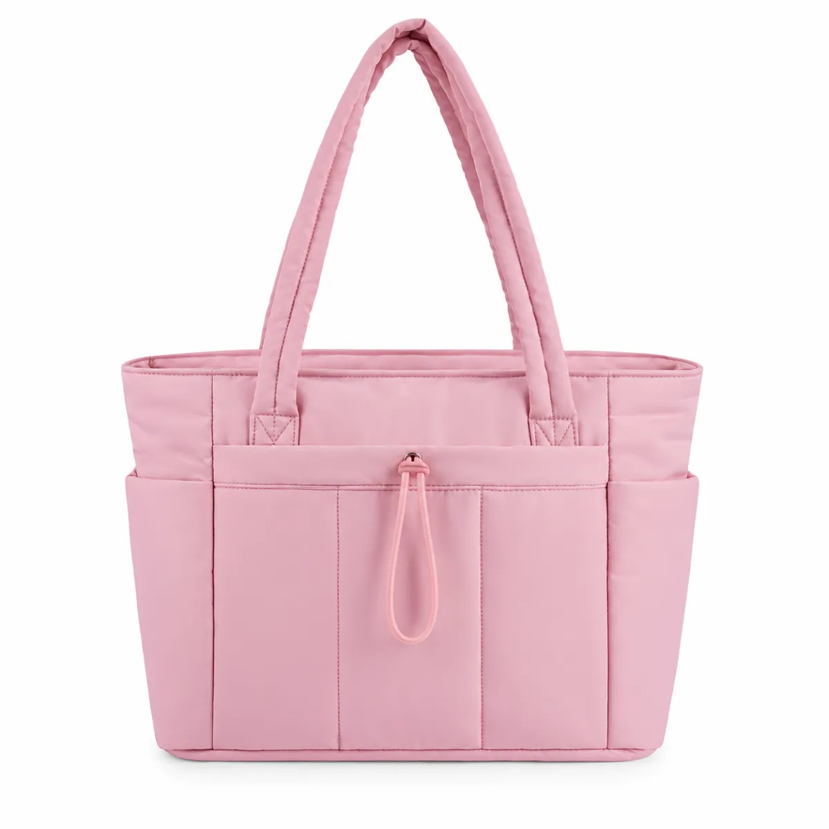 Nylon Tote Bag with Laptop Sleeve and Organizer Pockets BSS-TT-014 product view — view 6