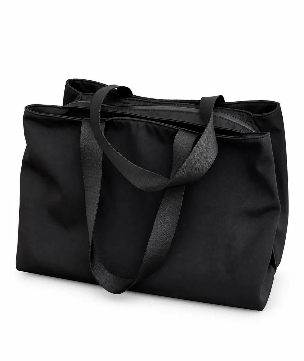 Black Nylon Commuter Tote Bag BSS-TT-015 product view