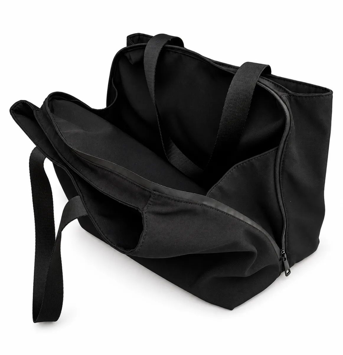 Black Nylon Commuter Tote Bag BSS-TT-015 product view — view 4