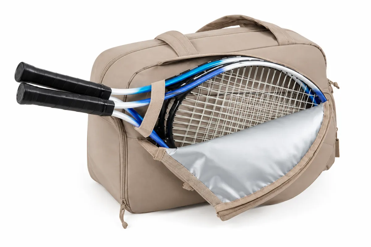 Padded Tennis Tote Bag with Racket and Shoe Compartments BSS-TT-017 product view — view 4