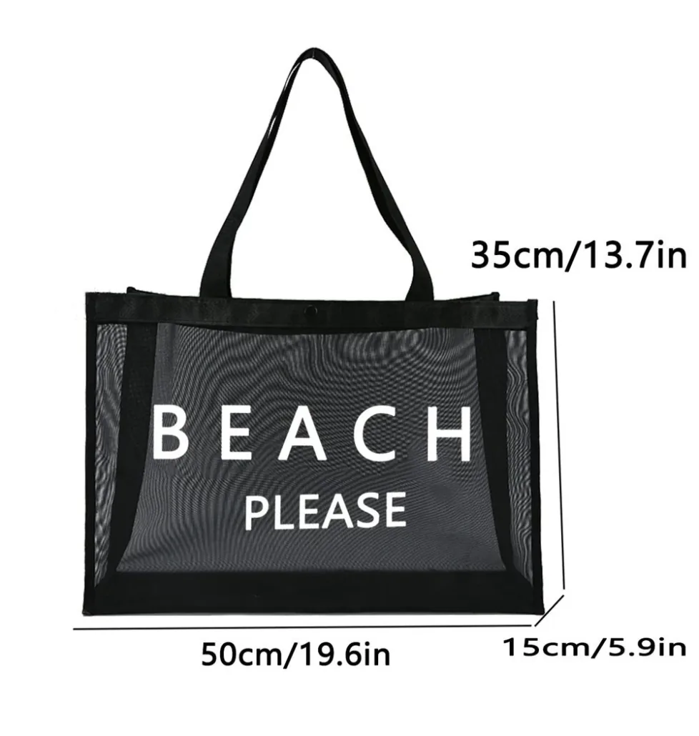 Custom Tote Bag Tote Mesh Beach Bag product view