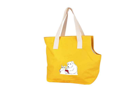 One shoulder carry cartoon canvas cat bag